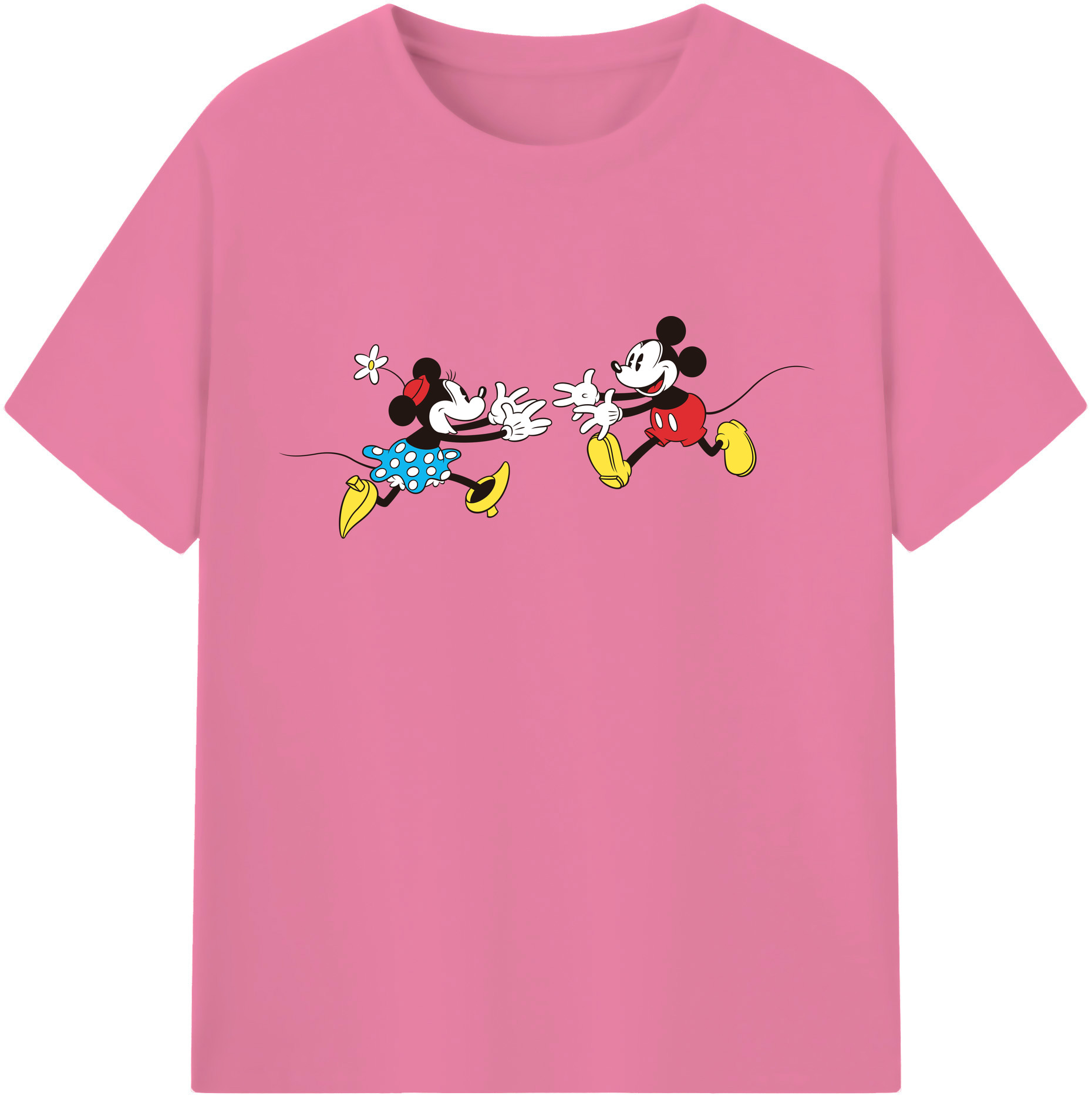 （画像用） ミッキーマウス Mickey Mouse 綿100％半袖Tシャツ（フロントプリント）